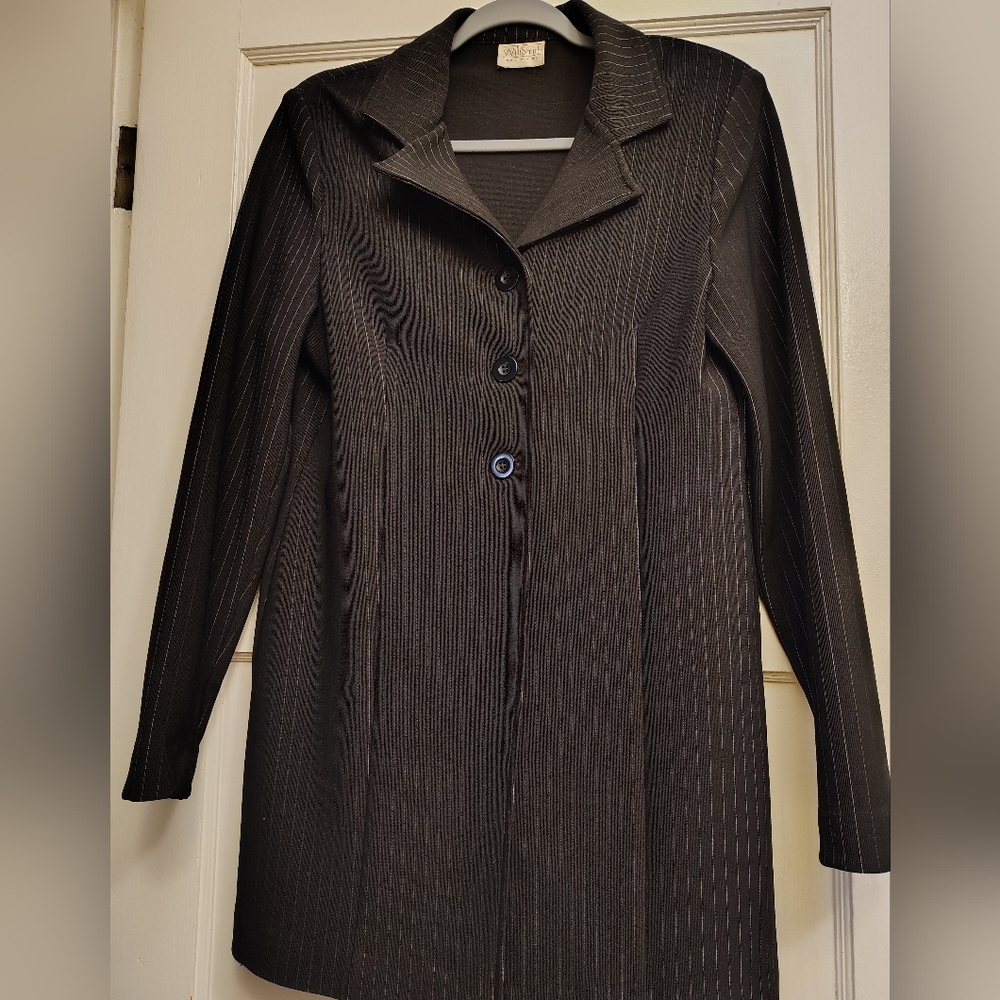 Black Pinstripe Pantsuit Size 6